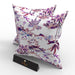 Square Reposa Floral Printed Velvet Fabric Cushion Cover - Wooden Twist UAE