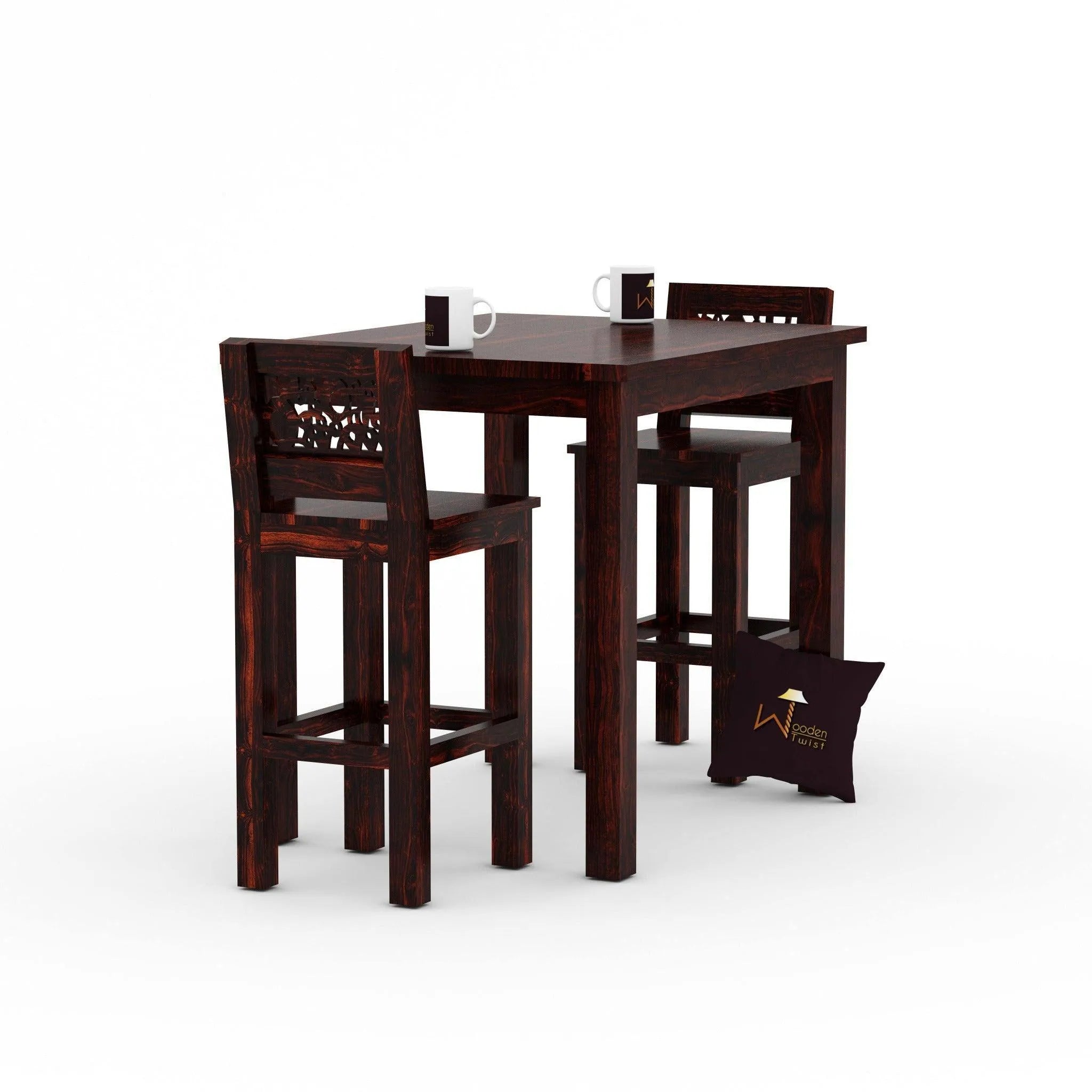 Fantasía Wooden Bar Table Set in Provincial Teak Finish - Wooden Twist UAE