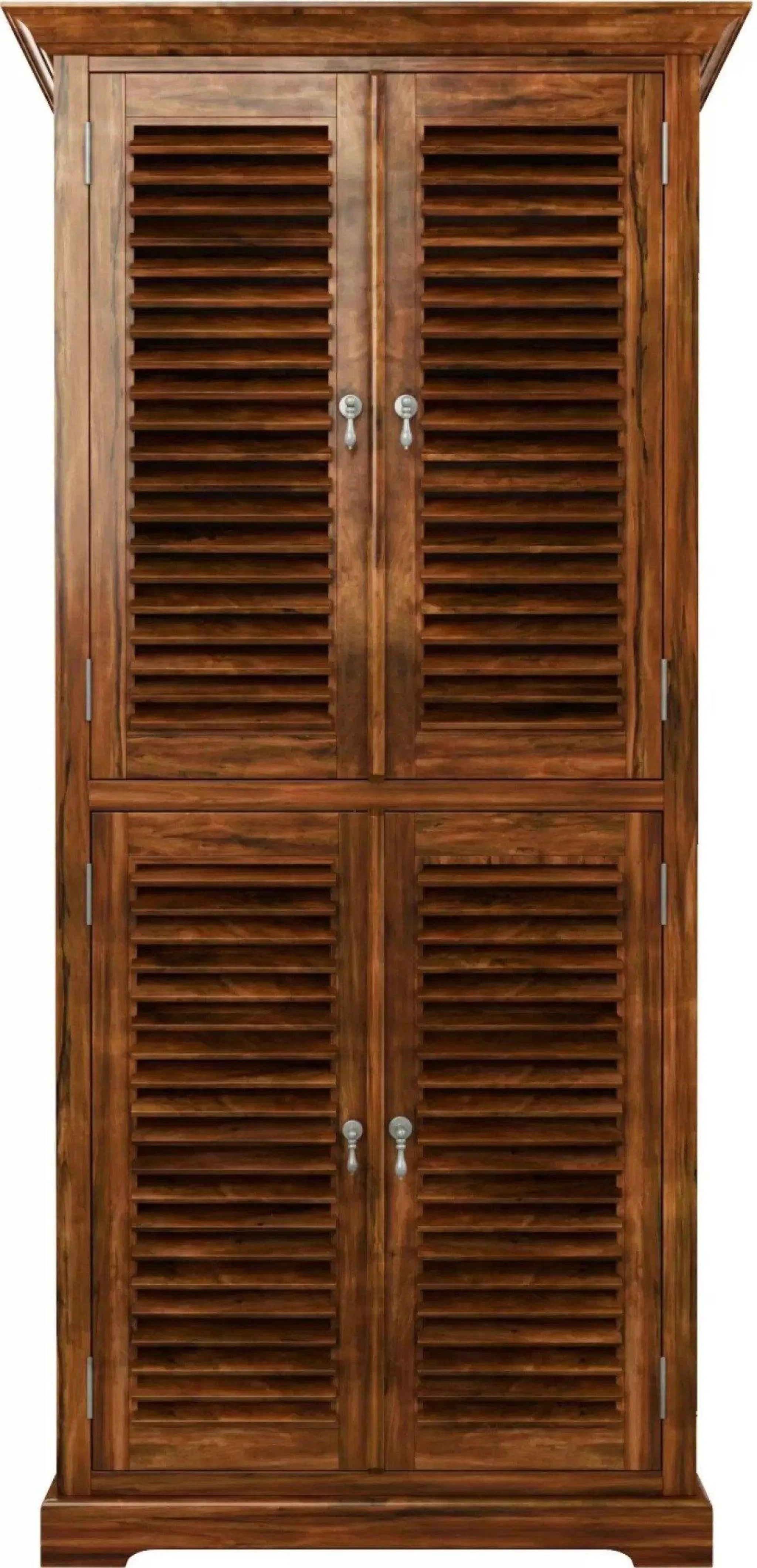 Premium Teak 4 Door Wood Wardrobe - Wooden Twist UAE