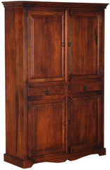 Selten Solid Teak Wood 4 Door Wardrobe - Wooden Twist UAE