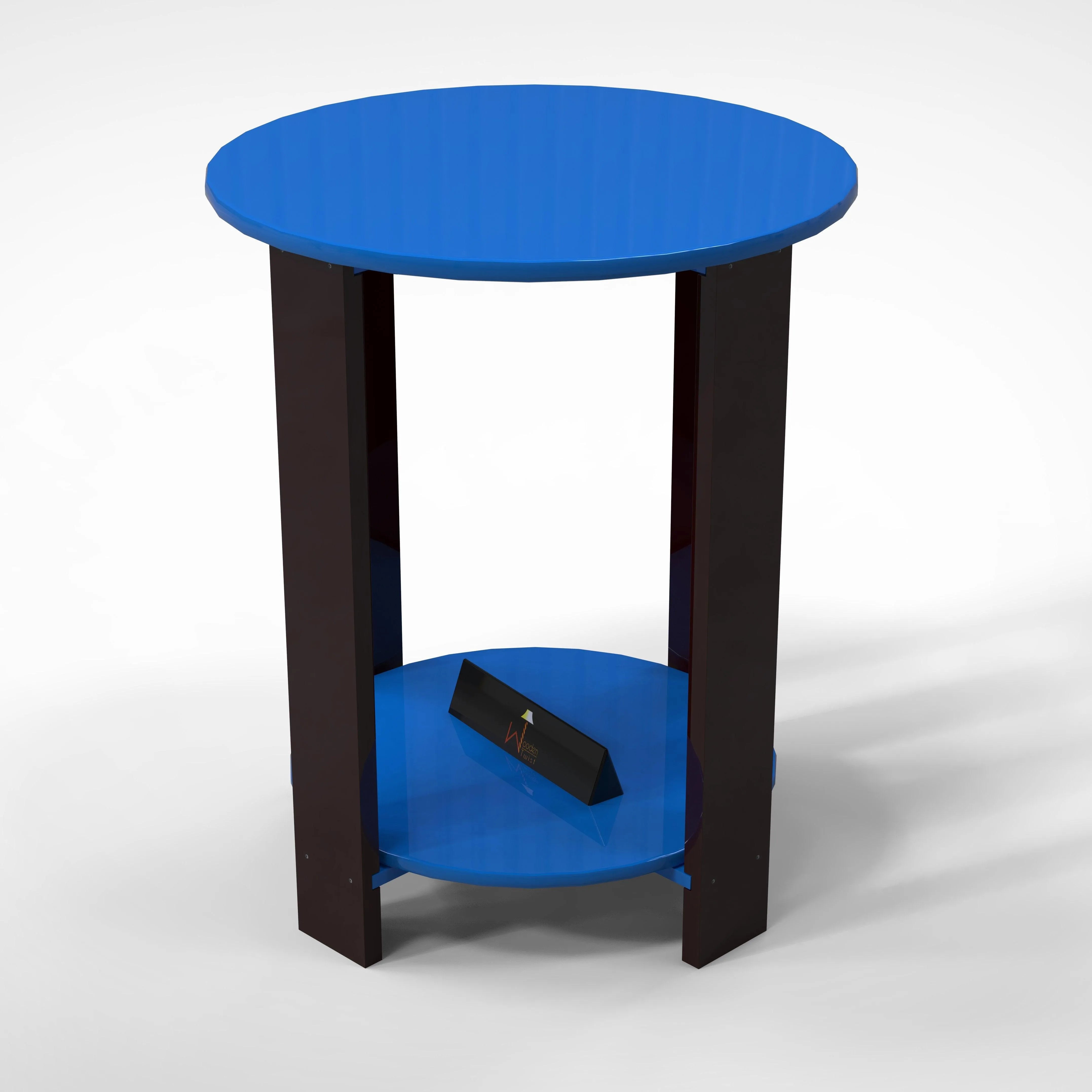 Unique Wooden Round Design End Table - Wooden Twist UAE