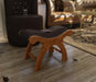 Wooden Twist Piede Teak Wood Ottoman Puffy Stool - Wooden Twist UAE