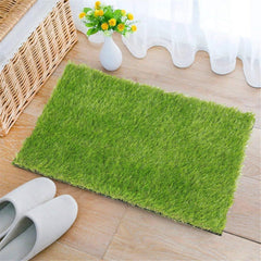 Anti Skid Natural Green Grass Doormat (Set of 2) - Wooden Twist UAE