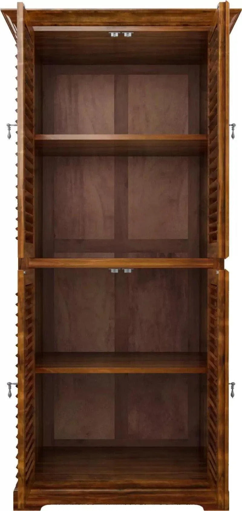 Premium Teak 4 Door Wood Wardrobe - Wooden Twist UAE