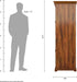 Premium Teak 4 Door Wood Wardrobe - Wooden Twist UAE