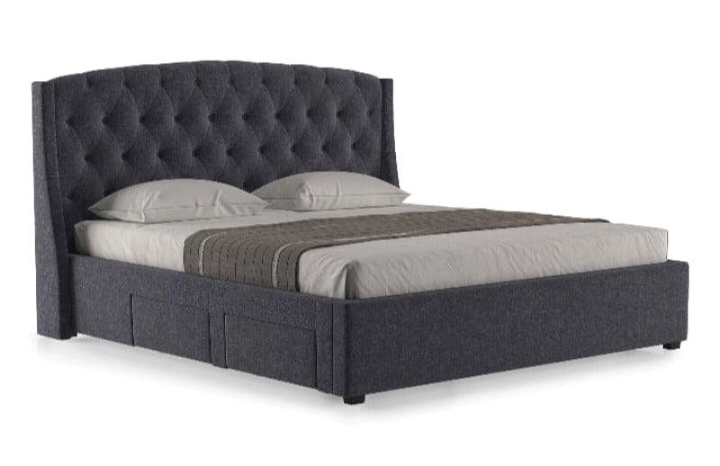 Aspen Upholstered Storage Bed (Grey King Bed Size)
