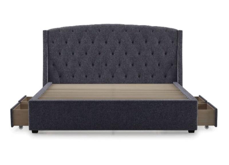 Aspen Upholstered Storage Bed (Grey King Bed Size)