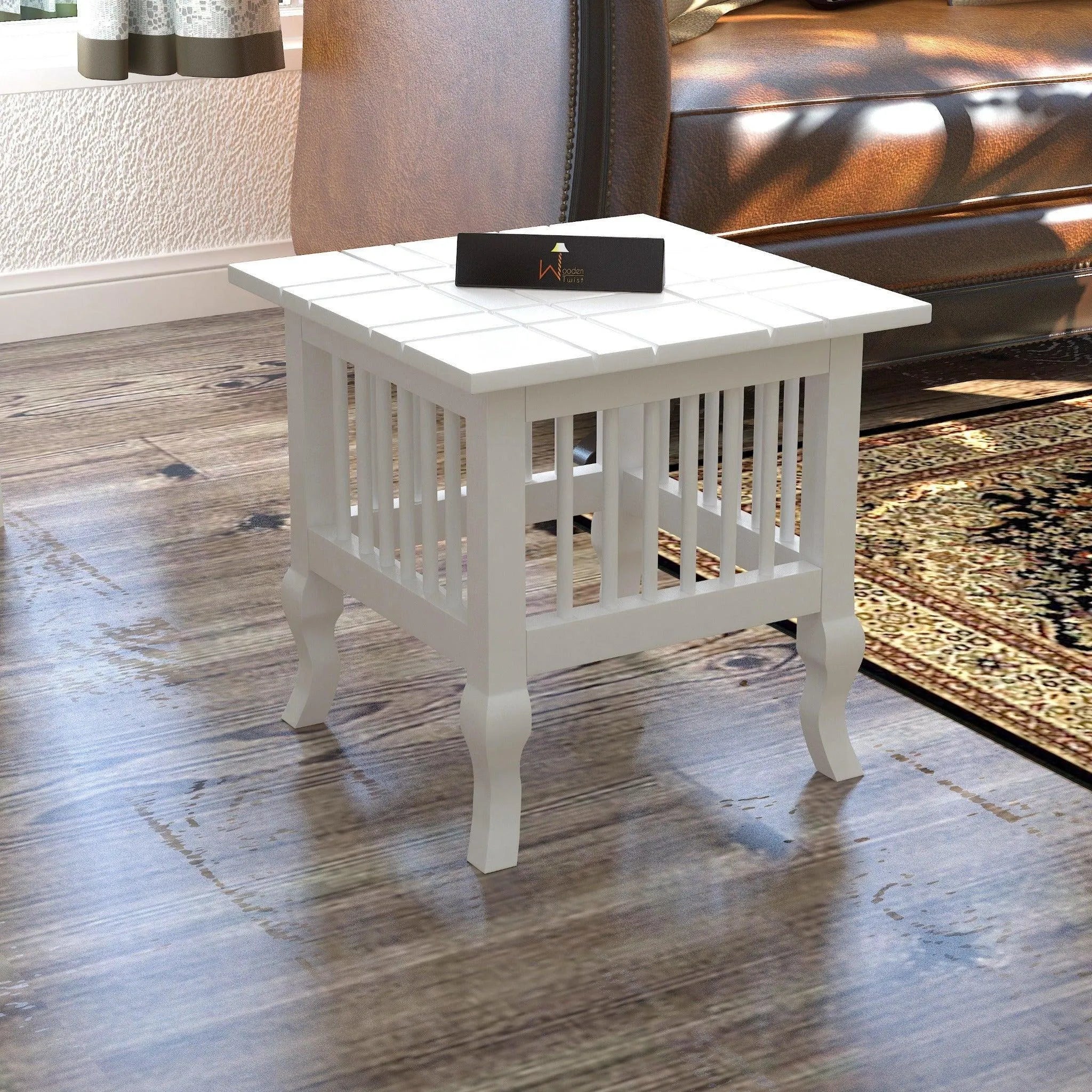 Beautiful Wooden End Table - Wooden Twist UAE