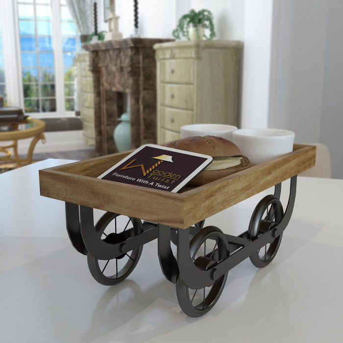 Premium Wooden Serving Cart - Wooden Twist UAE