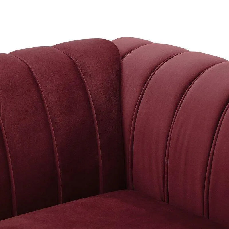 Designer Velvet Rolled Arm Chesterfield Sofa (3 Seater) - WoodenTwist