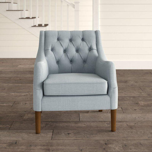 Vinger Tufted Fine Wingback Chair - WoodenTwist