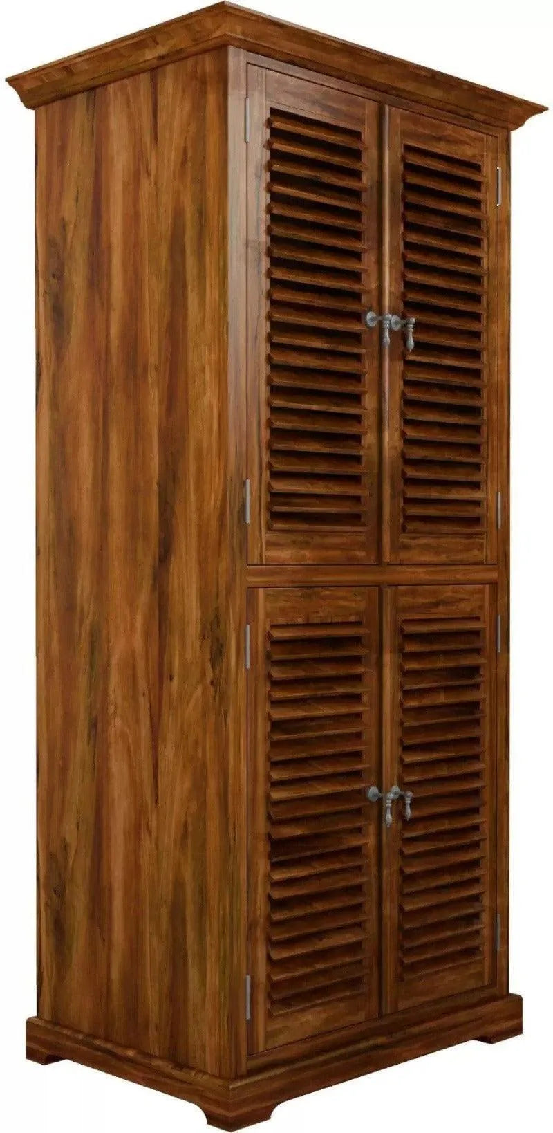 Premium Teak 4 Door Wood Wardrobe - Wooden Twist UAE