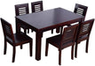 Premium Teak Wood 6 Seater Dining Table Set - Wooden Twist UAE
